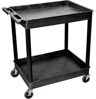 Luxor Black Large 3-Tub Utility Cart