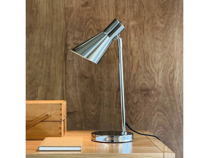 DL12 Lampe à poser chromée - DybergLarsen Dyberg Larsen - Salon / séjour - Design - Métal - Avec abat-jour