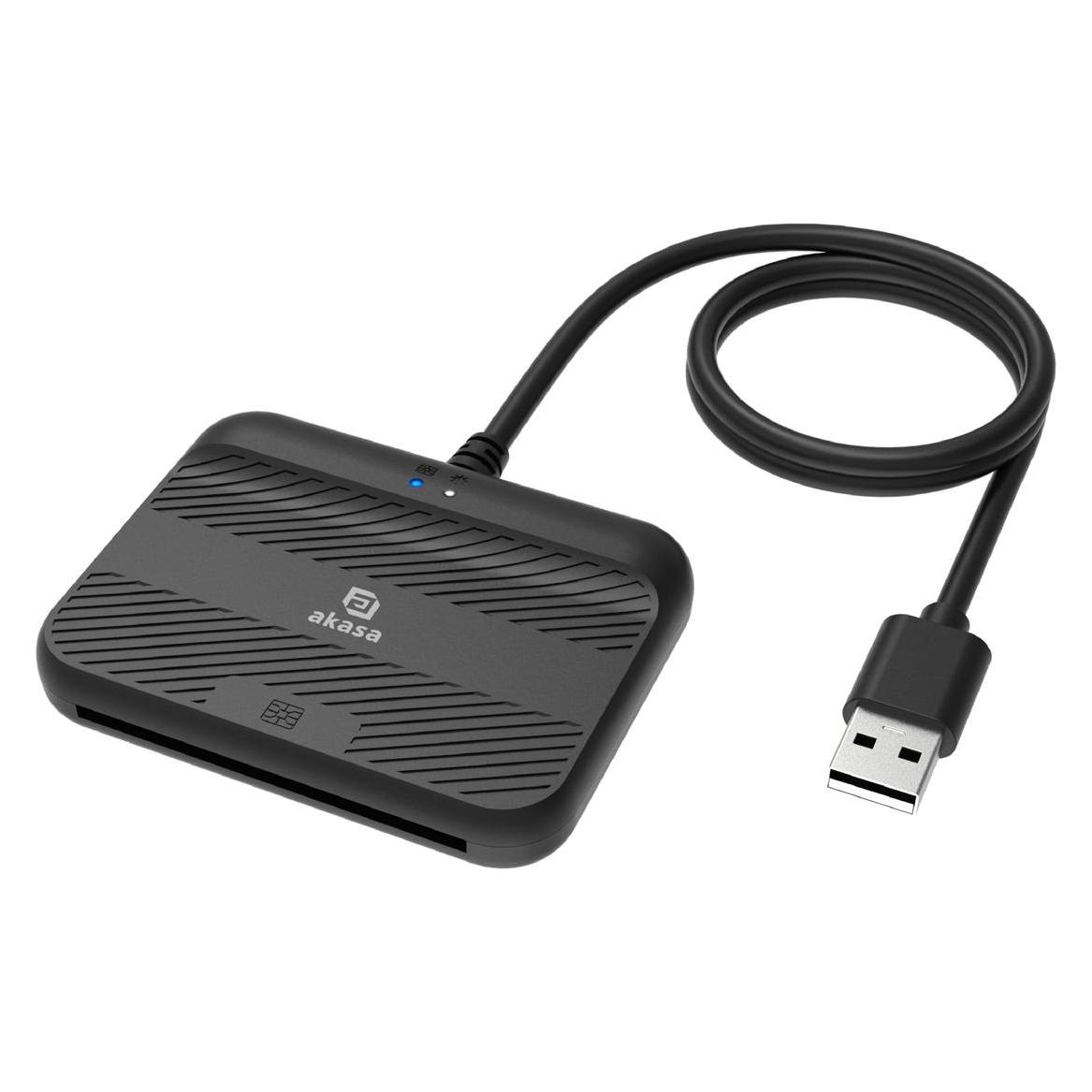 Akasa extern????te??ka Smart karet a ID -??ern?? (USB 2.0) (AK-CR-14BK)