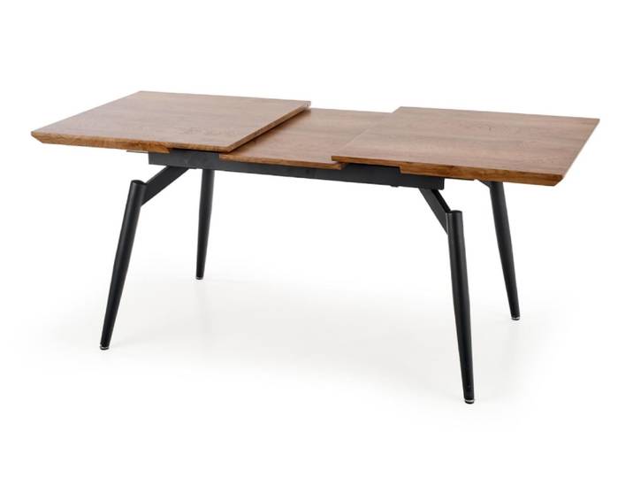 Table à manger extensible gris et chêne 140-180cm