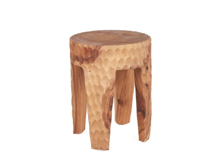 Tabouret bois suar marron 35x35x45cm