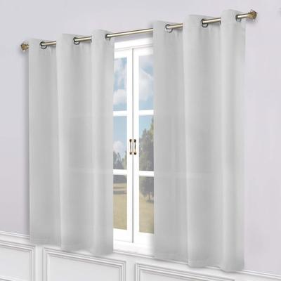 Superior Modern Solid Washable Room Darkening Curtains, Set of 2 Panels