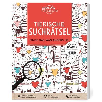 Tierische Suchrätsel - Finde das, was anders ist!, Taschenbuch von Pen2nature, Pen2nature, 978-3-9876408-6-5