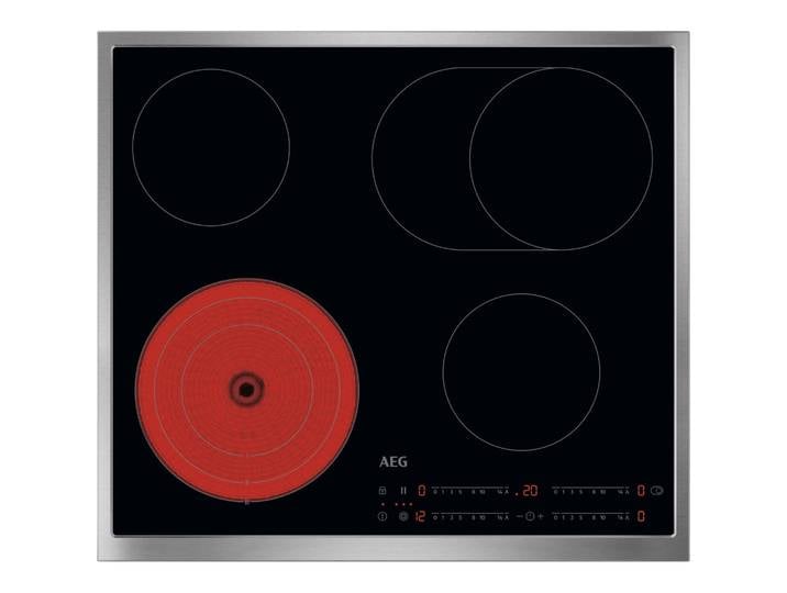 AEG Elektro-Kochfeld, schwarz, B:57,6cm T:51,6cm, Kochfelder, Autarkes Kochfeld: Erweiterbare Kochzonen für große Pfannen & Töpfe