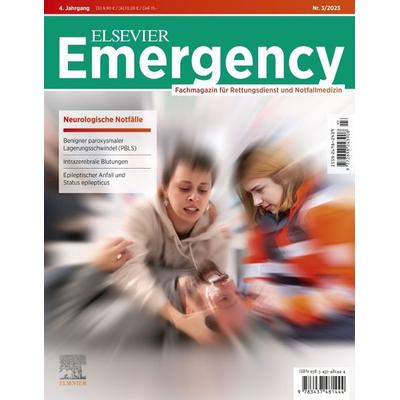 ELSEVIER Emergency. Neurologische Notfälle. 3/2023, Geheftet von , Urban & Fischer in Elsevier, 978-3-437-48144-4