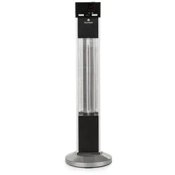 Blumfeldt Heat Guru Infrarot-Heizstrahler 2000W 3 Heizstufen Fernbedienung Silber / Schwarz