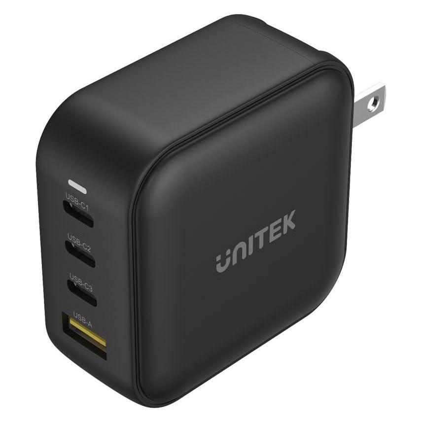 Unitek CHARGER GAN 4 PORTS, PD 100W, QC3.0, USB-C (100 W, 4 Ports) (P1112ABK)