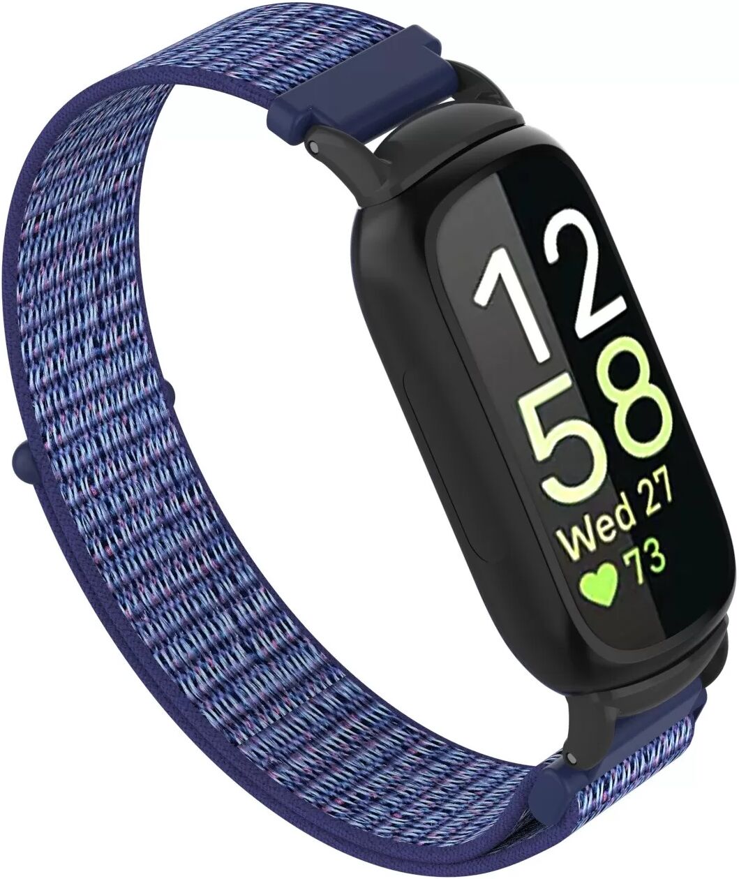 INF Nylon Loop Klettband kompatibel mit Fitbit Inspire 3 Blau