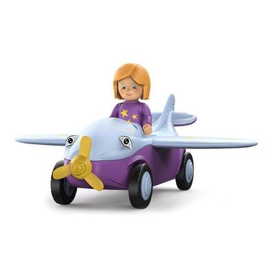 SIKU 0109 - Toddys, Conny Cloudy, Spielzeugauto mit Rückziehmotor und Spielfigur, lila/hellblau