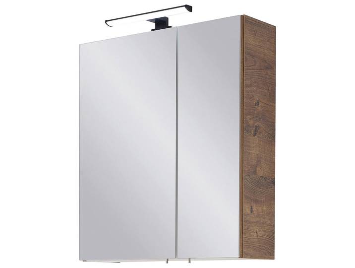 Xora Spiegelschrank Xora 374, Eichefarben, 2 Fächer, 60x70x20 cm, Made in Germany, Badezimmer, Badmöbelsets & Badmöbelserien, Badmöbelserien