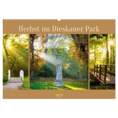 Herbst im Dieskauer Park (Wandkalender 2027 DIN A2 quer), CALVENDO Monatskalender
