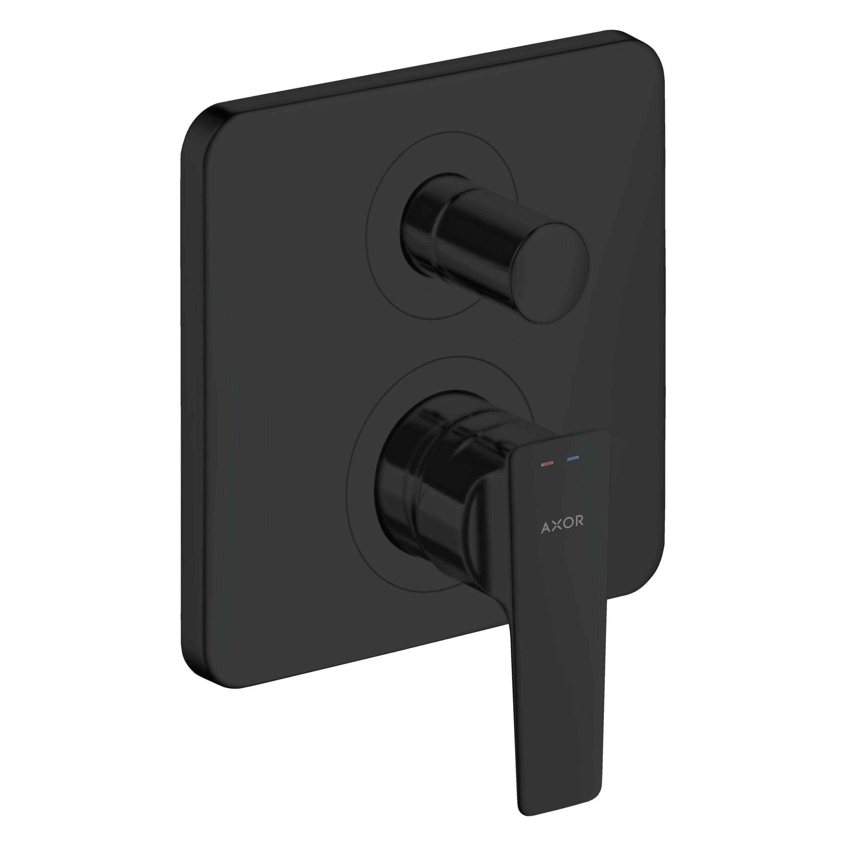 Axor Fertigmontageset CITTERIO E Einhebel-Wannenmischer mattschwarz (36455670)