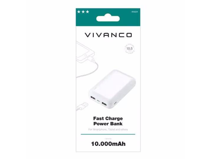 Vivanco PowerBank 10000mAh Weiss 10.000mAh Power Bank