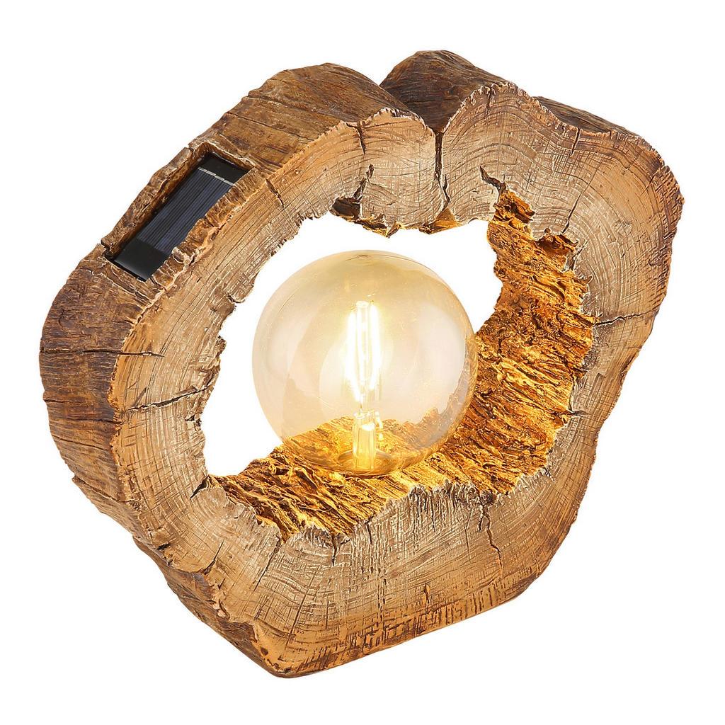 Globo Solarleuchte, Braun, Kunststoff, warmweiß, 8.5x25.5x30.5 cm, CE, mit Schalter, Lampen & Leuchten, Außenbeleuchtung, Solarleuchten