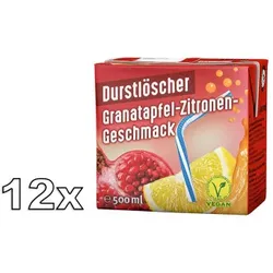 Durstlöscher Granatapfel Zitrone Erfrischungsgetränk 12x500ml