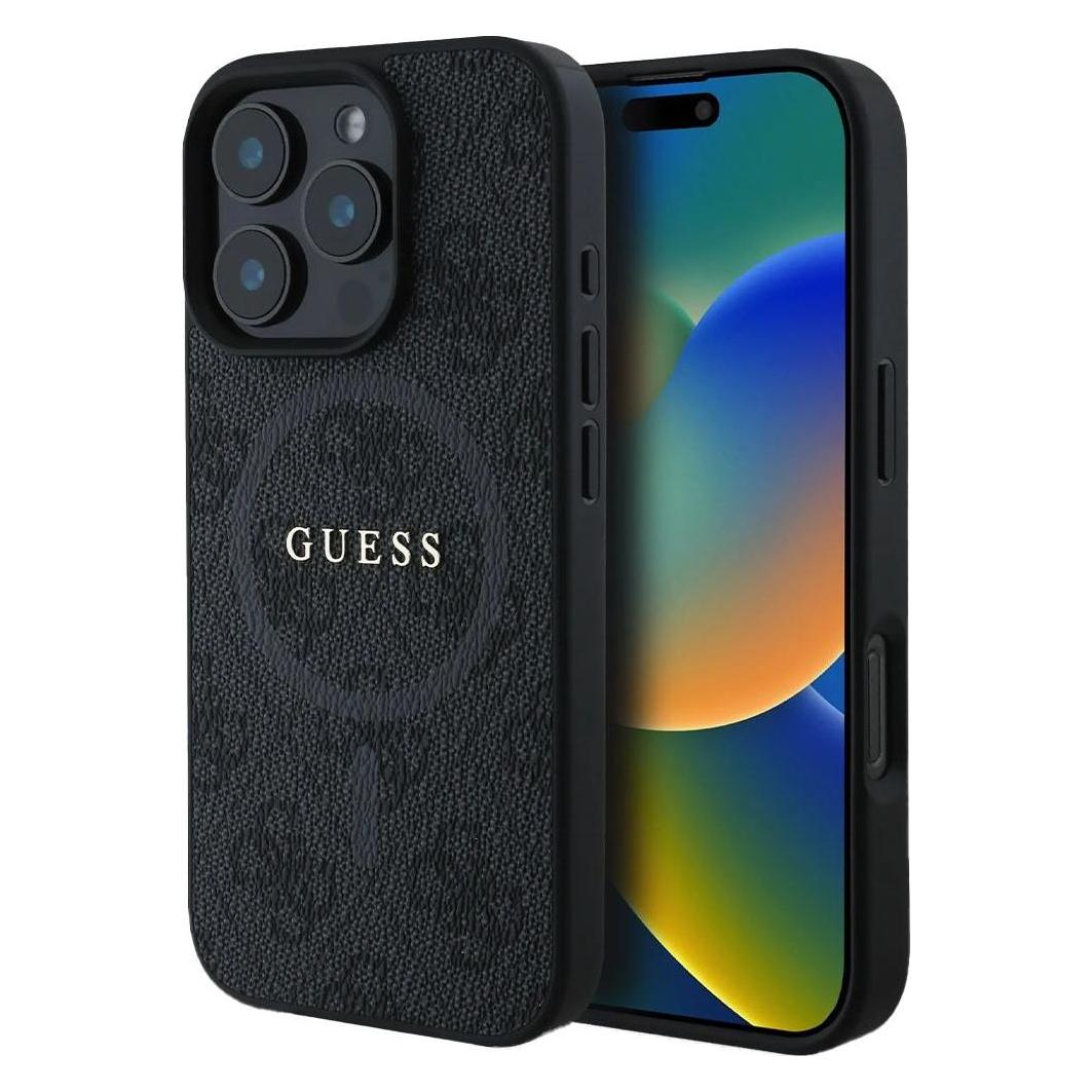 Guess 4G Ring Classic Logo Case (Apple iPhone 16 Pro Max) (GUHMP16XG4GFRK)