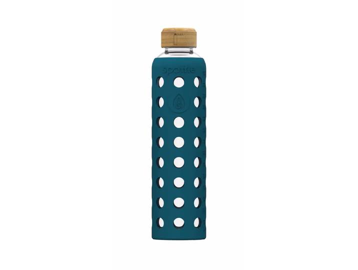 Spottle Glasflasche mit Silikonhülle 750ml petrol – Trinkflasche/Thermosflasche/Shaker