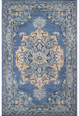 Momeni Ibiza Hand-tufted Traditional Medallion Wool Area Rug.