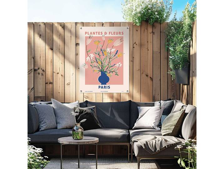 Poster extérieur Fleurs PVC Multicolore/Multicolore 60 x 80 x 0cm