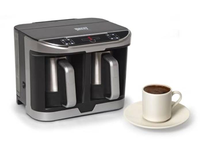 Meray Türkische Kaffeemaschine Dual Pro, Doppelkanne bis zu 8 Tassen
