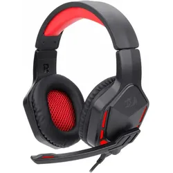 Redragon H220N (Kabelgebunden), Gaming Headset, Rot, Schwarz
