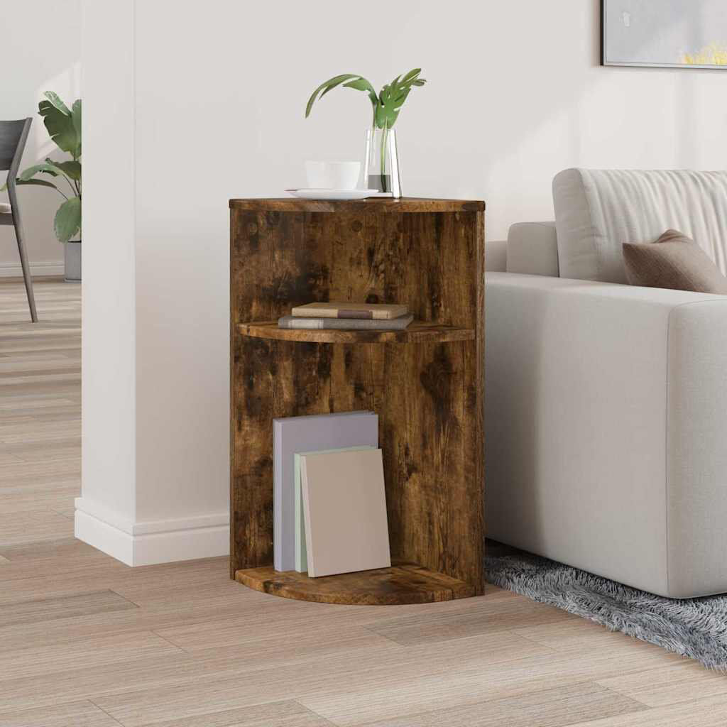 Metro End Table Smoked Oak 60cm H X 29.6cm W X 29.6cm D
