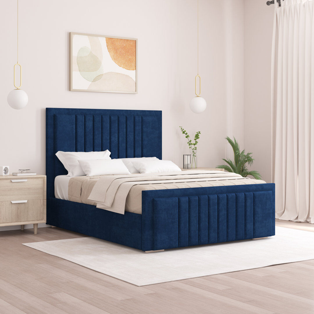 Brayden Studio Alama Upholstered Panel Bed Parliament Double (4'6)