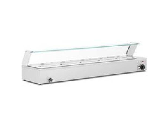 Bain-marie chauffe-plat bain-marie vitrine bain-marie professionnelle 2 000 watts 5 x GN 1/2 robinet de