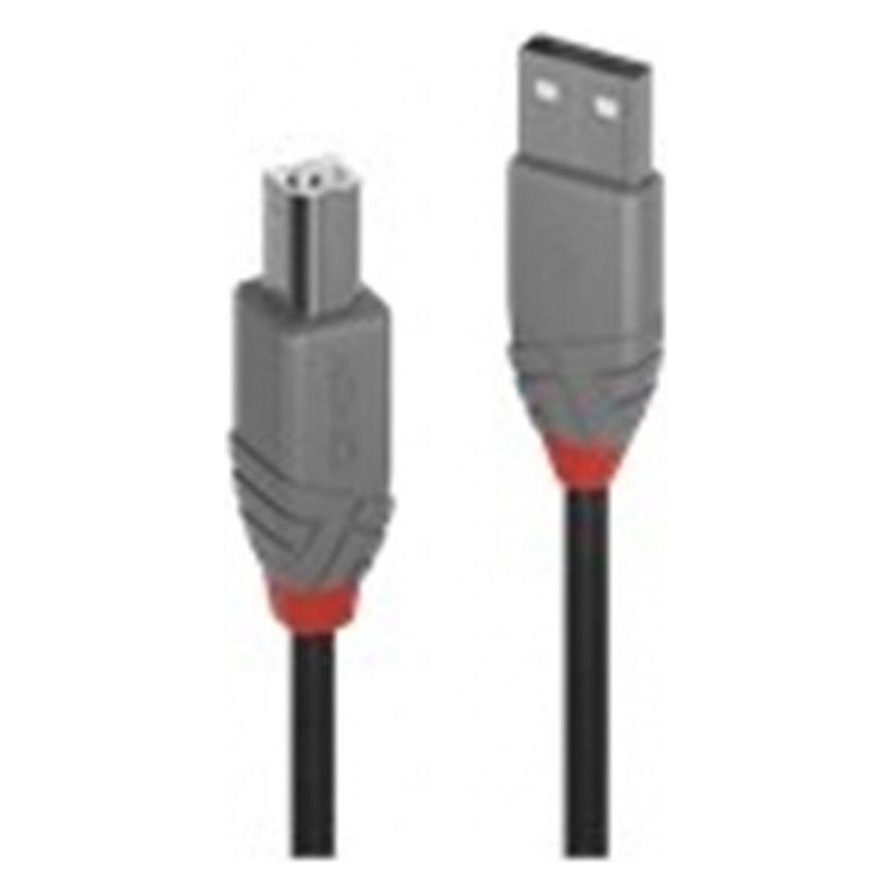 Lindy 10m USB 2.0 Typ A an B Kabel Anthra Line (10 m, USB 2.0) (36677)