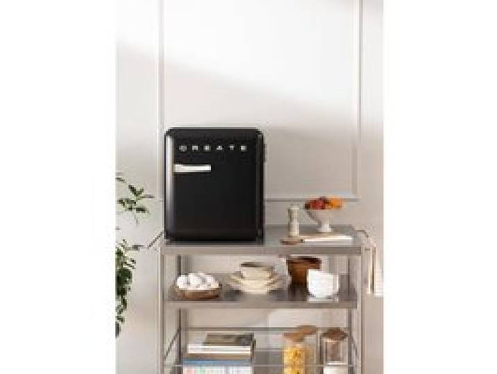Réfrigérateur rétro - Create - 48L - Esthétique années 50 - Noir