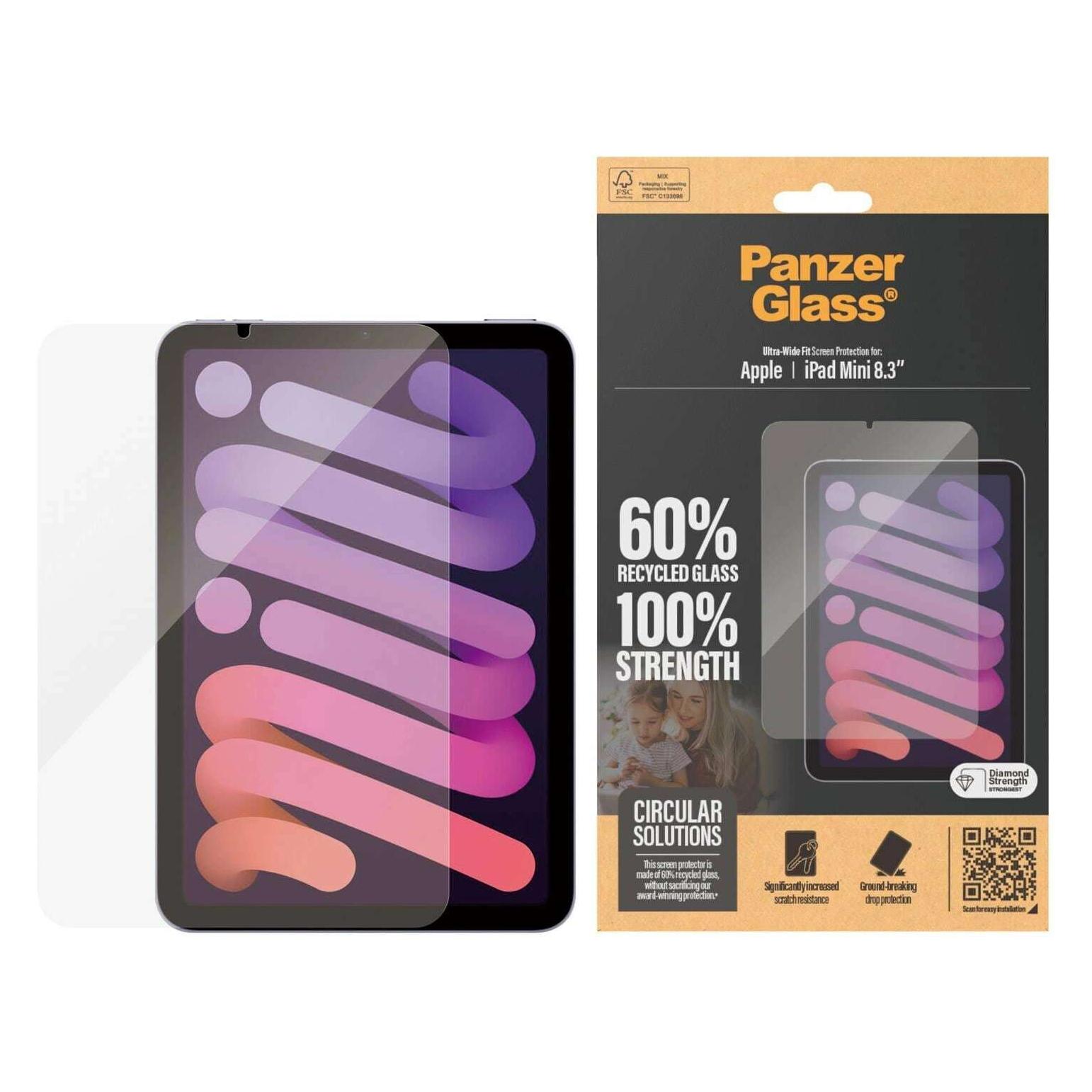 PanzerGlass Tablet Glass (1 Stk., Apple iPad mini 2021, Apple iPad mini 2024) (2842)