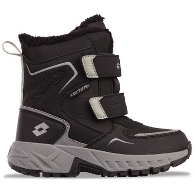 Klettboot LOTTO, Kinder, Gr. 38, schwarz (schwarz, grau), Synthetik, mehrfarbig, Schuhe, - wasserdicht, windabweisend & atmungsaktiv