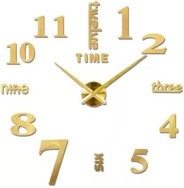 Inspire Select Modern 3D DIY Wall Clock Large Acrylic Mirror Sticker Quartz Clock For Living Room Home Decor 018g 3d 37 In