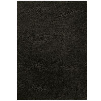 Fellowes Deckblatt, Format A4, für Bindemaschinen, aus Papier in Lederoptik, schwarz, 100 Stück