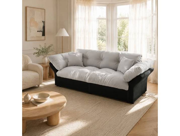 Canapé-lit - ZEVKOR - 3-en-1 - Velours - Queen-size - 2 places