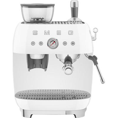 SMEG Espressomaschine "EGF03CREU", weiß, 1, Kaffeemaschinen, mit integrierter Kaffeemühle, Espressomaschine