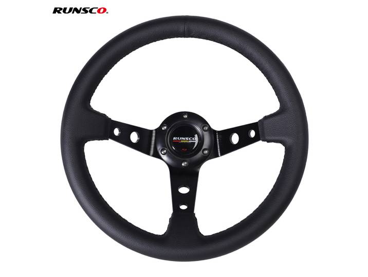 Volant de sport en cuir et daim, jeu de course universel, réglage de la dérive, 13 pouces, 330mm