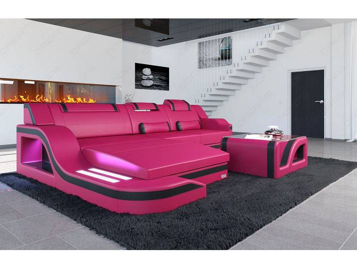 Ecksofa Palermo L-Form in Leder