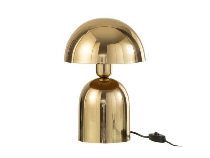 Lampe champignon en métal doré 20x20x30 cm