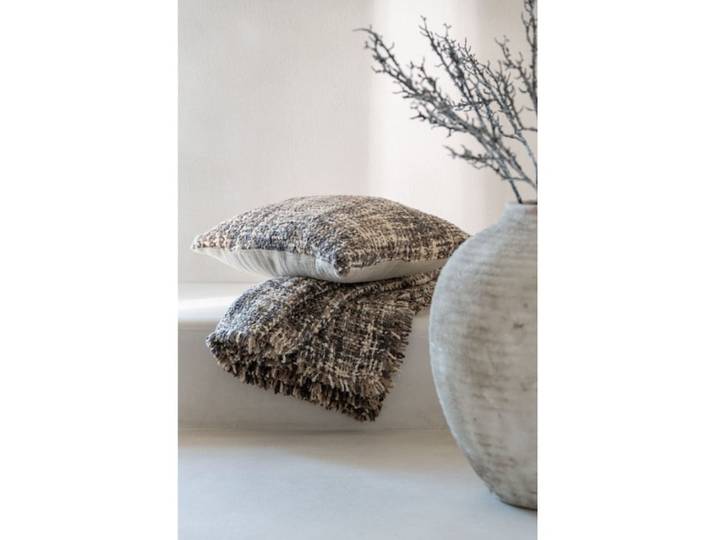 Plaid en polyester marron 180x130cm