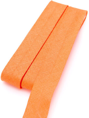 buttinette Baumwoll-Schrägband, hellorange, Breite: 2 cm, Länge: 5 m