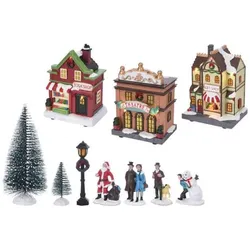 LED Weihnachtsdeko, Weihnachtsdorf mit LED-Set