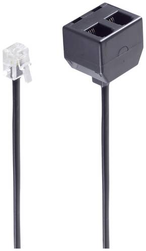 Shiverpeaks Western Adapter [1x RJ10-Buchse 4p4c - 2x RJ10-Buchse 4p4c] 0.15 m Schwarz
