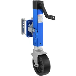 VEVOR Anhängerheber mit Rad, 725kg Anhängerstütze, Drehgelenk-Bootsanhängerheber PP-Einzelrad, 254 mm Hub, anschraubbarer Reiseanhänger mit Griff für Wohnmobil, Boot, Pferdeanhänger, Nutzanhänger