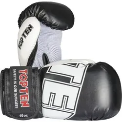 TOP TEN Boxhandschuhe „NK 3“, Größe 10 oz in Schwarz Schwarz