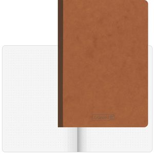 Brunnen Notizbuch FACT!plus, 104357370, Karton Softcover, braun, 96 Blatt / 192 Seiten, 90 g/m², dotted, A5