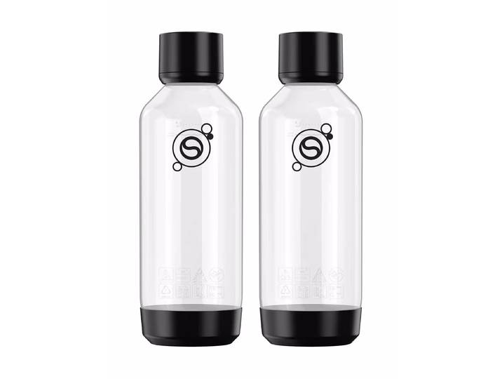 Sodastream FRESH 1L TP Black DWS 2 Stück Kunststoffflasche – Wassersprudler Zubehör – schwarz