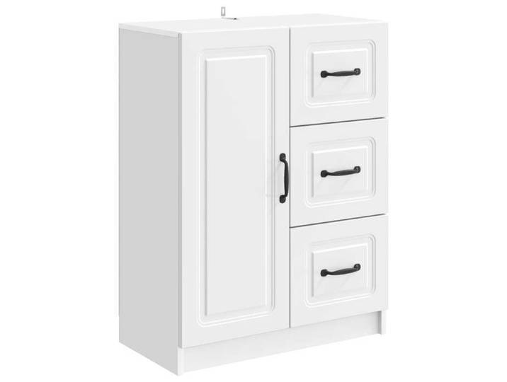 Meuble - Armoire rangement - Blanc - Buffet Blanc brillant 66x34 5x87 cm Bois d'ingénierie_27746