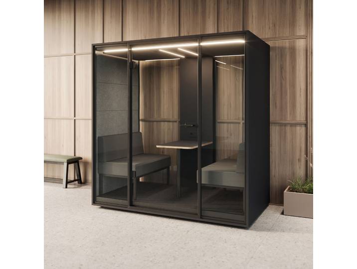 Meetingbox Quattro Anthrazit Weiß Grau Kaffee Glas Schwarz