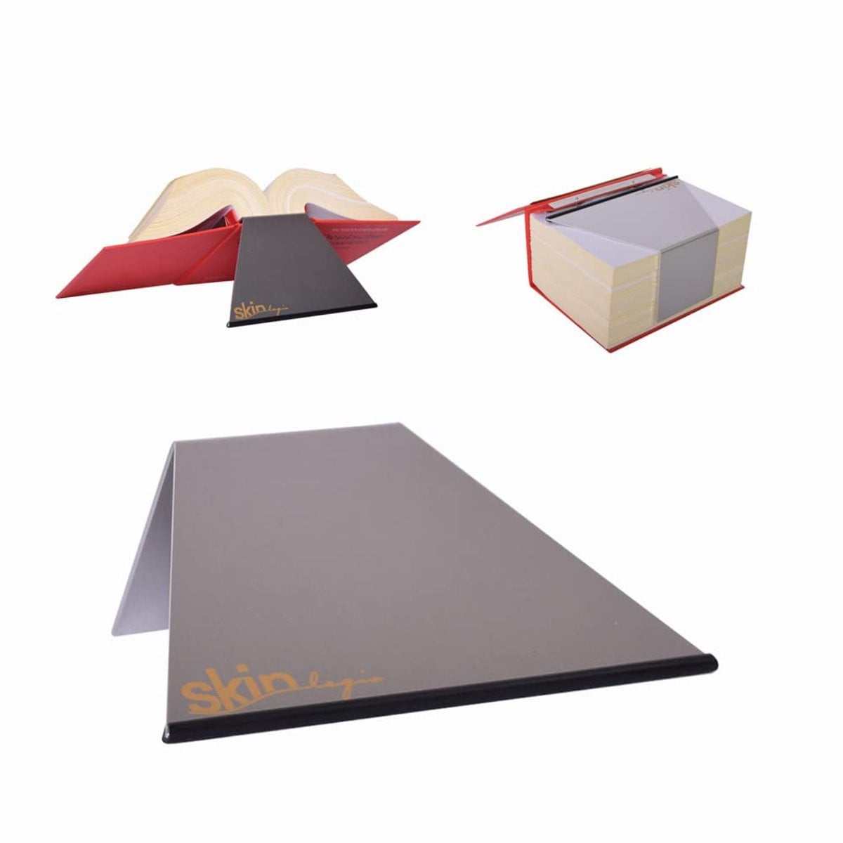 Aluminium Boekensteun voor Losbladig Juridisch Werk - B/D/H: 12,2 x 10 x 18,2 cm